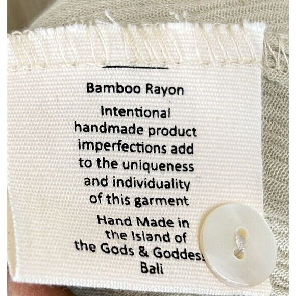Myrah Penaloza Dress One Size Beige Kundalini Bamboo Gauze Oversize Lagan look - Picture 10 of 11